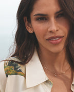 Elle Diamond Cluster Necklace || option::14K Solid Gold