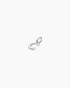 Diamond Vintage Alphabet Charm || option::14K Solid White Gold, C