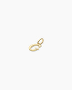 Diamond Vintage Alphabet Charm || option::14K Solid Gold, G