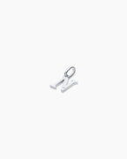 Diamond Vintage Alphabet Charm || option::14K Solid White Gold, N