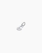 Diamond Vintage Alphabet Charm || option::14K Solid White Gold, S