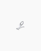 Diamond Vintage Alphabet Charm || option::14K Solid White Gold, Y