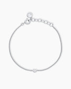Wilder Mini Alphabet Bracelet || option:: Silver Plated, C