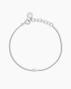 Wilder Mini Alphabet Bracelet || option:: Silver Plated, F