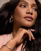 Wilder Mini Alphabet Bracelet || option:: Silver Plated, F