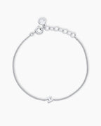 Wilder Mini Alphabet Bracelet || option:: Silver Plated, H