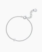 Wilder Mini Alphabet Bracelet || option:: Silver Plated, H
