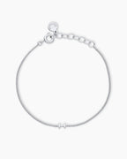 Wilder Mini Alphabet Bracelet || option:: Silver Plated, I