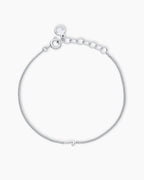 Wilder Mini Alphabet Bracelet || option:: Silver Plated, J