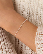 Wilder Mini Alphabet Bracelet || option:: Silver Plated, J