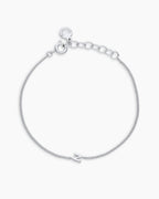 Wilder Mini Alphabet Bracelet || option:: Silver Plated, N