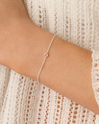 Wilder Mini Alphabet Bracelet || option:: Silver Plated, O