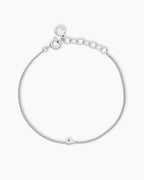 Wilder Mini Alphabet Bracelet || option:: Silver Plated, P