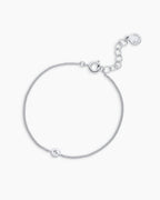 Wilder Mini Alphabet Bracelet || option:: Silver Plated, Q