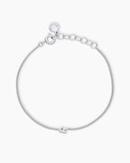 Wilder Mini Alphabet Bracelet || option:: Silver Plated, R