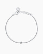 Wilder Mini Alphabet Bracelet || option:: Silver Plated, S