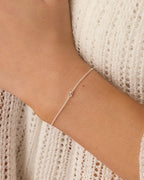 Wilder Mini Alphabet Bracelet || option:: Silver Plated, S
