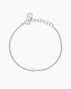 Wilder Mini Alphabet Bracelet || option:: Silver Plated, T