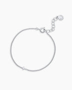 Wilder Mini Alphabet Bracelet || option:: Silver Plated, T