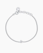 Wilder Mini Alphabet Bracelet || option:: Silver Plated, W
