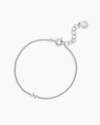 Wilder Mini Alphabet Bracelet || option:: Silver Plated, X