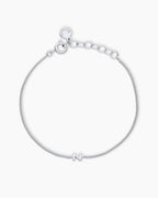 Wilder Mini Alphabet Bracelet || option:: Silver Plated, Z