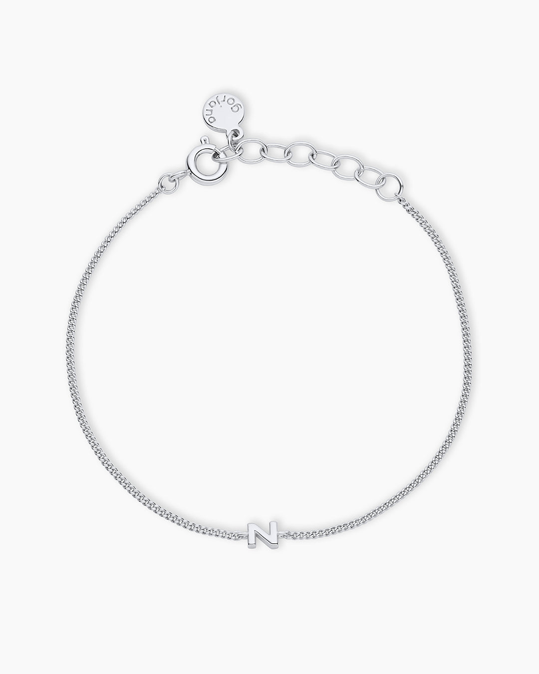 Wilder Mini Alphabet Bracelet || option:: Silver Plated, Z