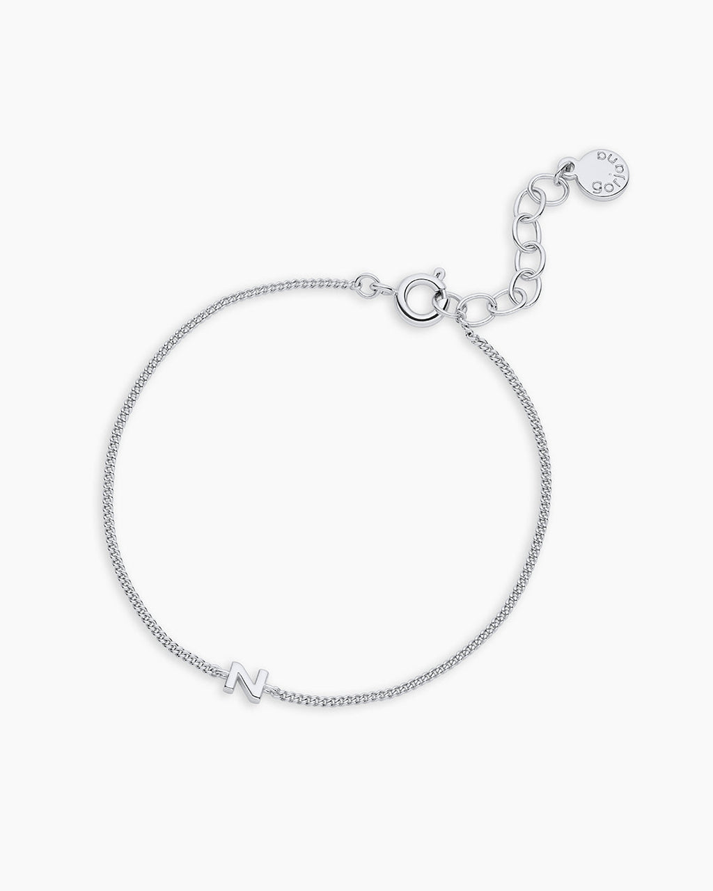 Wilder Mini Alphabet Bracelet || option:: Silver Plated, Z
