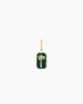 Malachite Palm Parker Charm || option::18K Gold Plated