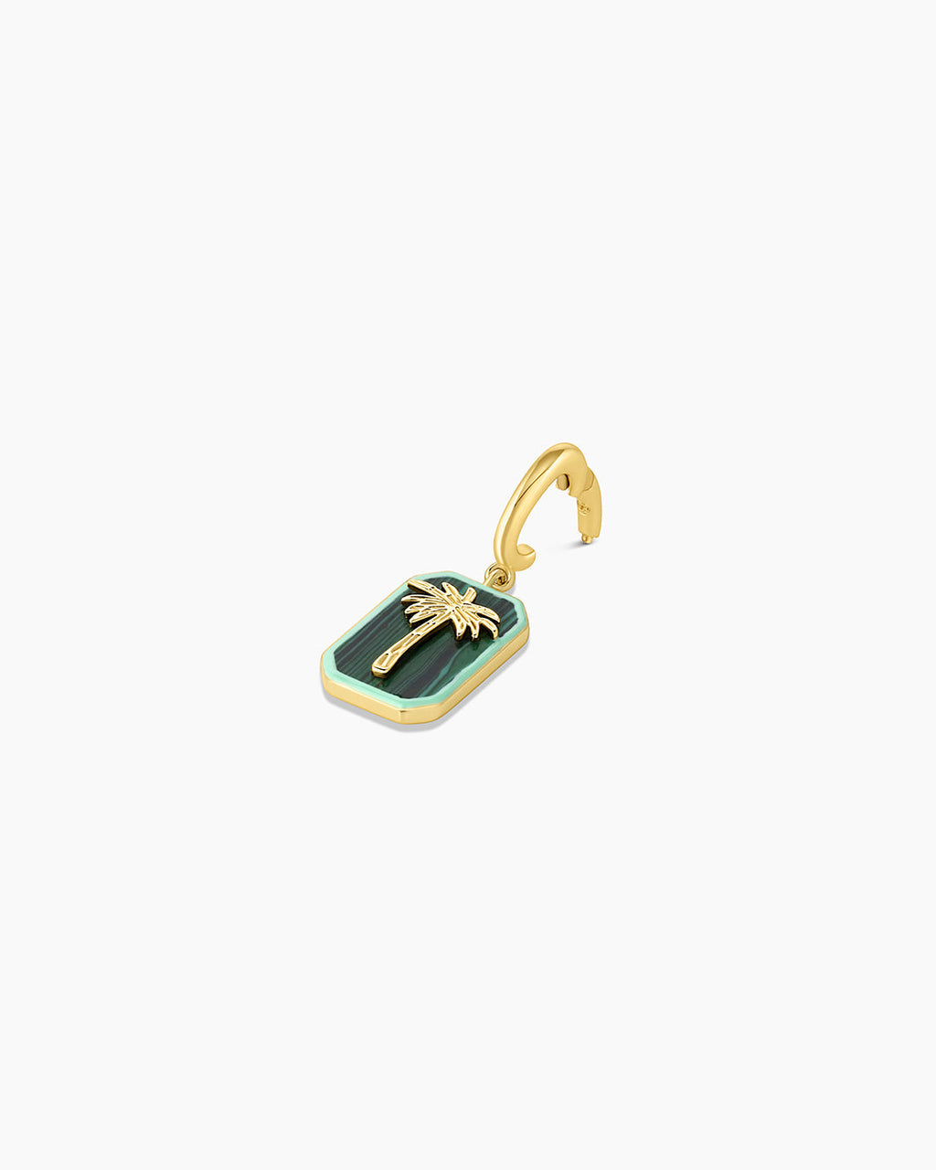 Malachite Palm Parker Charm || option::18K Gold Plated