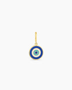 Turquoise Evil Eye Parker Charm || option::18K Gold Plated, Blue