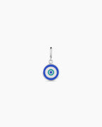Turquoise Evil Eye Parker Charm || option::Silver Plated, Blue