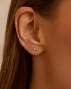 Diamond Butterfly Studs || option::14K Solid Gold