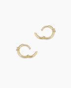 Diamond Solitaire Huggies || option::14K Solid Gold