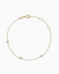 Diamond Pave Dot Bracelet || option::14K Solid Gold