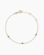Black Onyx Evil Eye Bracelet || option::14K Solid Gold