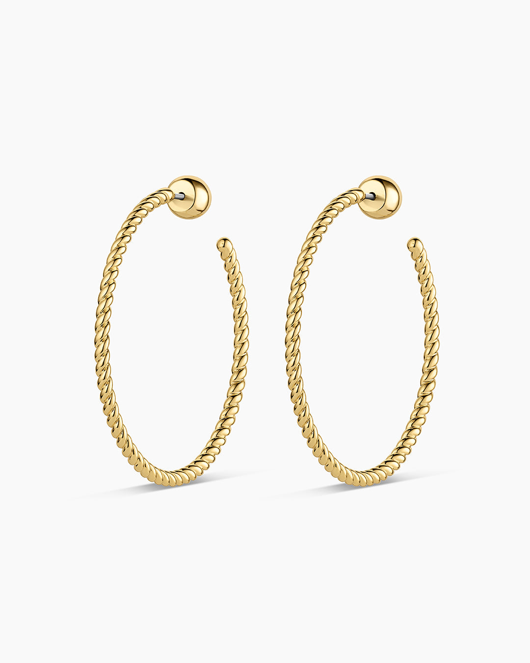 Crew Large Hoops || option::18K Gold Plated