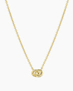 Crew Interlocking Necklace || option::18K Gold Plated