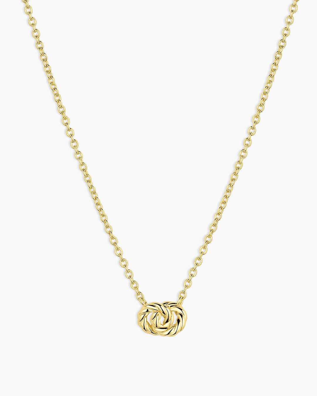 Crew Interlocking Necklace || option::18K Gold Plated