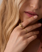 Infinity Knot Ring (size 5) || option::18K Gold Plated