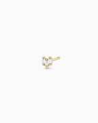 White Sapphire Amara Trio Studs || option::14K Solid Gold