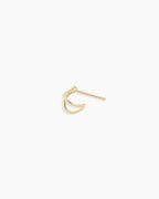 Diamond Solitaire Split Huggies || option::14K Solid Gold