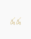 Diamond Solitaire Split Huggies || option::14K Solid Gold