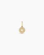 Sun Birthstone Charm || option::14K Solid Gold, Opal - October