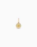 Sun Birthstone Charm || option::14K Solid Gold, Citrine - November