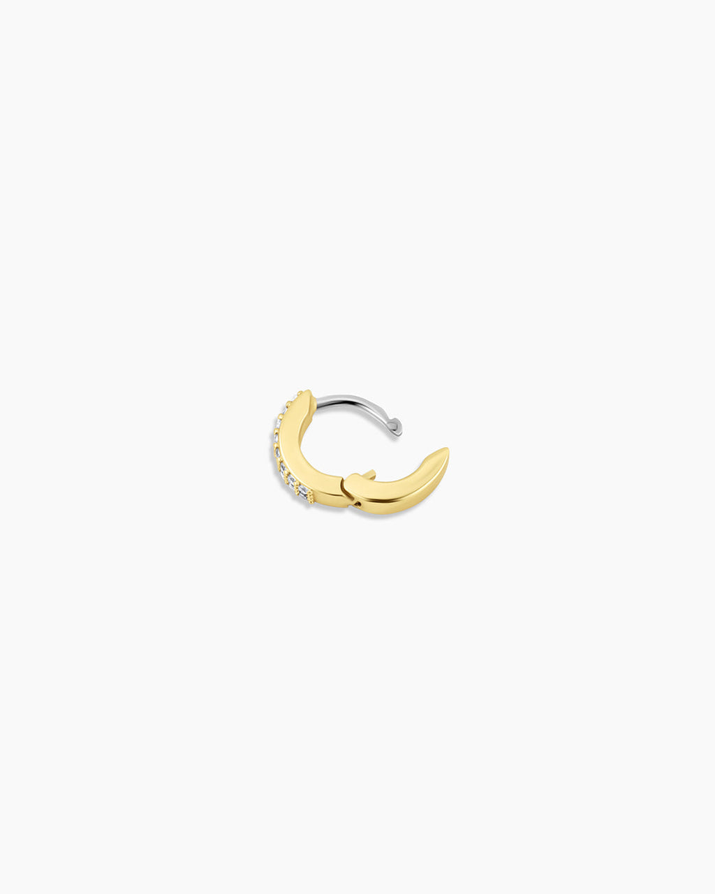 Shimmer Charm Huggie || option::18K Gold Plated