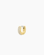Wilder Shimmer Charm Huggie || option::18K Gold Plated