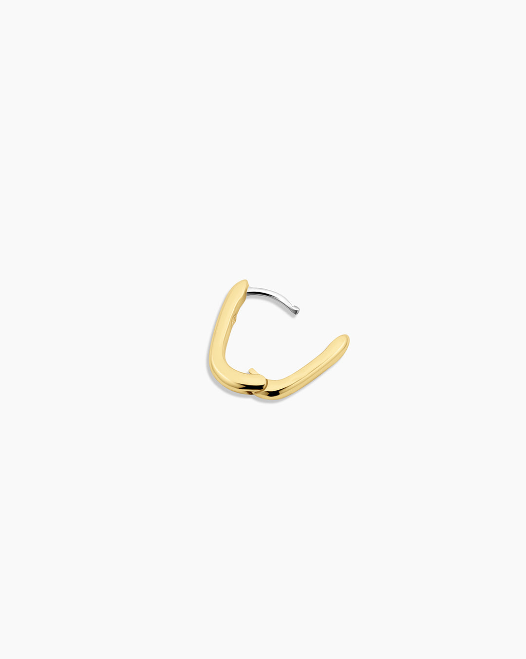 Lou Link Charm Huggie || option::18K Gold Plated