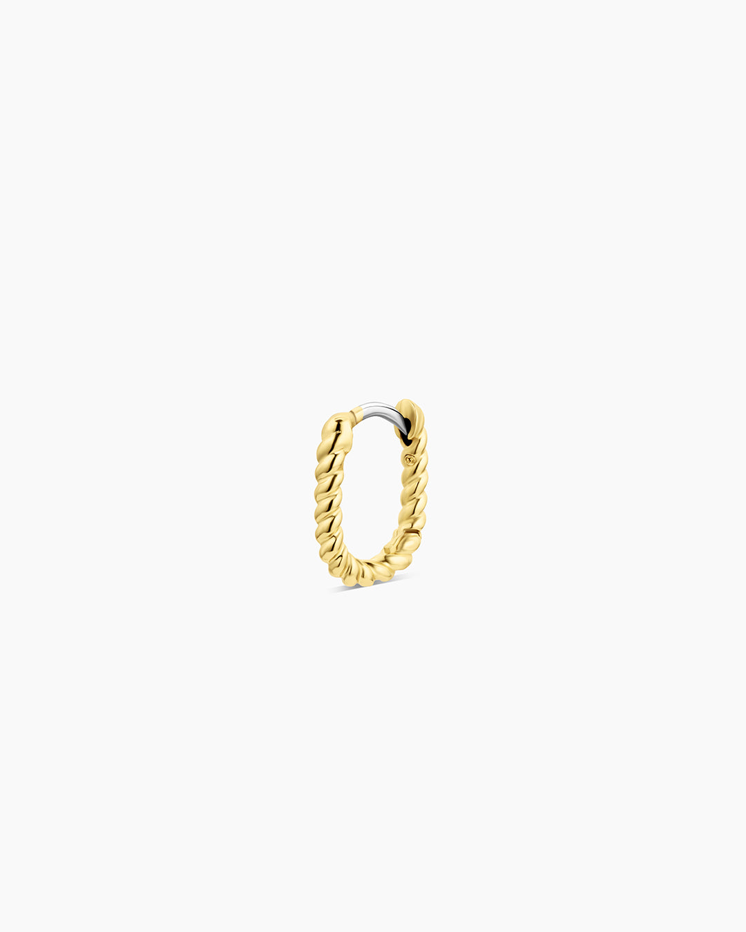 Crew Link Charm Huggie || option::18K Gold Plated
