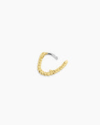 Crew Link Charm Huggie || option::18K Gold Plated